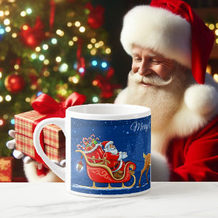 Tasse Expresso Joyeux Christmas Childs Cup Ajouter un nom - Santa