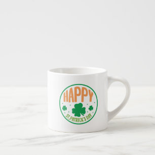 Tasse Expresso Joyeux design circulaire de la Saint-Patrick
