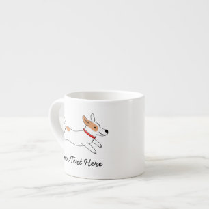 Tasse Expresso Joyeux Jack Russell Terrier Cartoon Chien Coureur