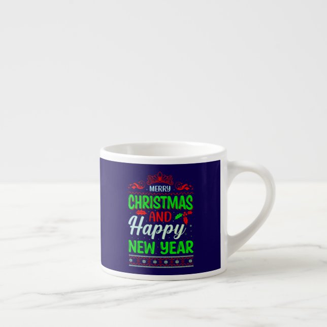 Tasse Expresso Joyeux Noël Et Joyeux Nouvel An-61064 (Droite)