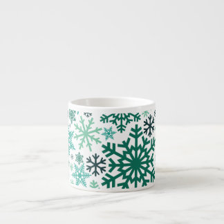 Tasse Expresso Joyeux Noël hiver Motif de flocon de neige