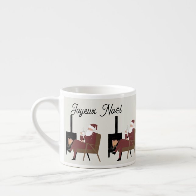Tasse Expresso Joyeux Noël Père Noël (Gauche)