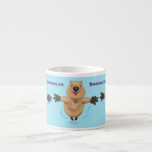 Tasse Expresso Joyeux sauter quokka dessin animé