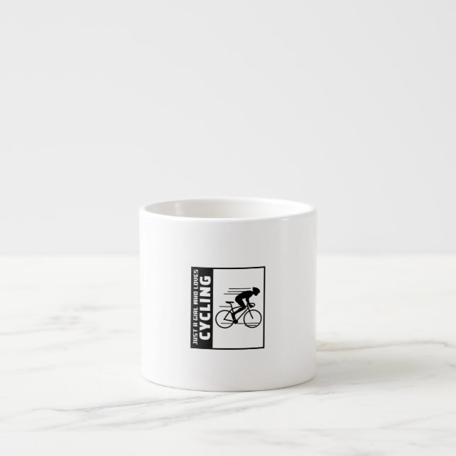 Tasse Expresso juste une fille qui adore faire du vélo (Devant)
