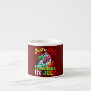 Tasse Expresso Juste Une Fille Qui Aime Noël En Juillet Flamingo