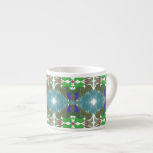 Tasse Expresso Kaléidoscope de la marée émeraude
