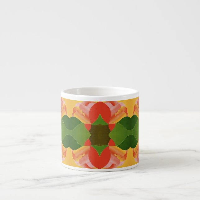 Tasse Expresso Kaléidoscope d'éclats de couleur (Devant)