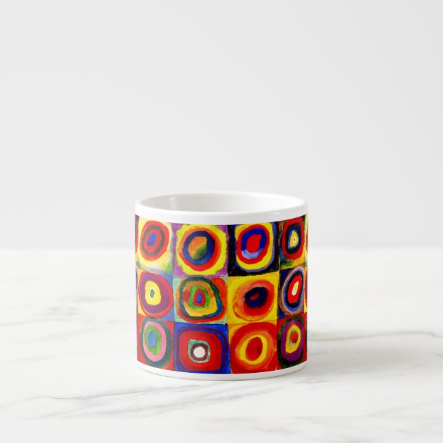 Tasse Expresso Kandinsky Farbstudie Quadrates Cercles Art  (Devant)