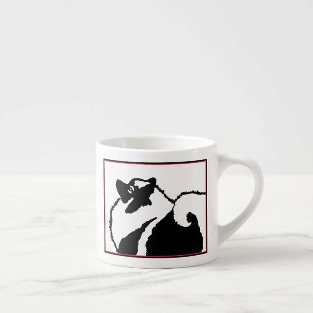 Tasse Expresso Keeshond Graphics - Cute Original Chig Art (Droite)