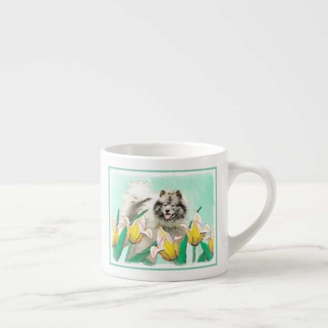 Tasse Expresso Keeshony in Tulips Peinture mignonne Original Chie (Droite)