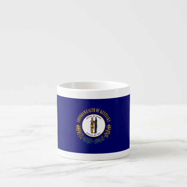 Tasse Expresso Kentucky : Drapeau d'État américain du Commonwealt (Devant)