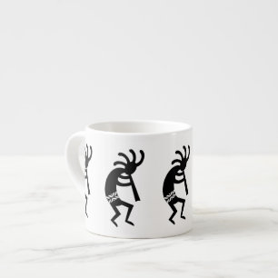 Tasse Expresso Kokopelli Noir Et Blanc Sud-Ouest
