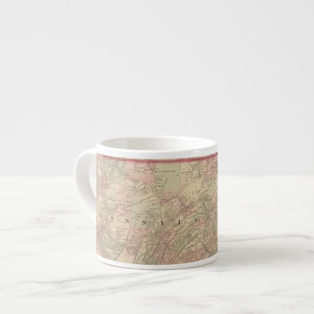Tasse Expresso La Pennsylvanie et New Jersey (Devant gauche)