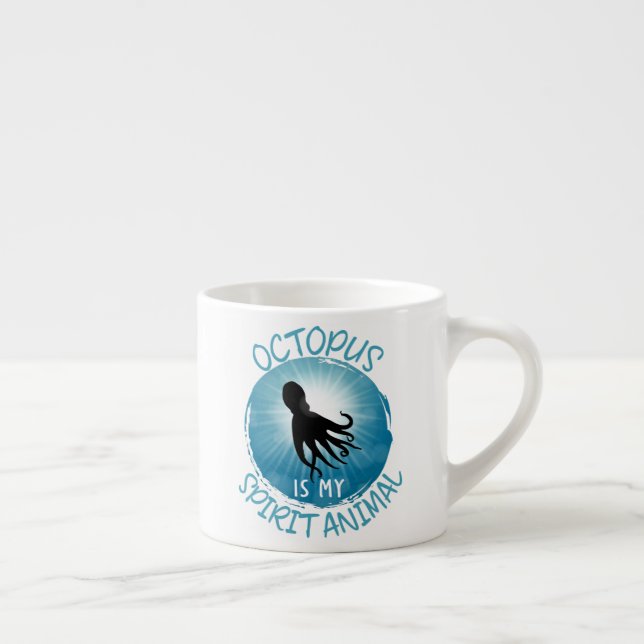 Tasse Expresso La pieuvre est mon esprit animal (Droite)