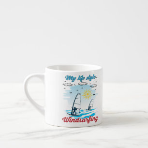 Tasse Expresso La planche à voile est mon style de vie