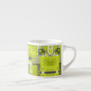 Tasse Expresso La Saint-Patrick de SlipperyJoe dominant vert vif