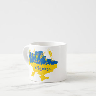 Tasse Expresso La typographie ukrainienne et l'oreille au blé sur