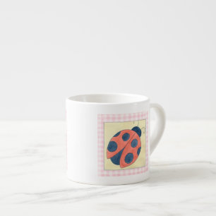 Tasse Expresso Ladybug Trio Atterrissage sur Fleurs