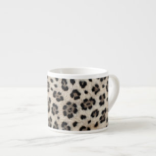 Tasse Expresso Laissez libre cours Léopard des neiges Faux fourru
