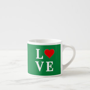 Tasse Expresso L'AMOUR et le coeur verts