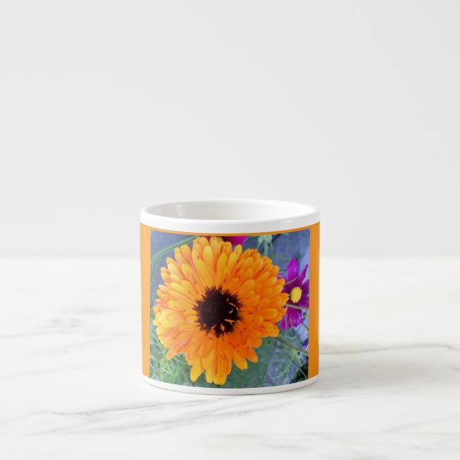 Tasse Expresso Lapin à fleurs (Devant)
