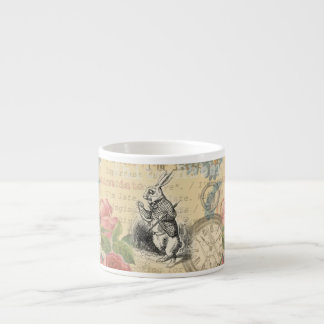 Tasse Expresso Lapin Blanc Aventures d'Alice au Pays des Merveill