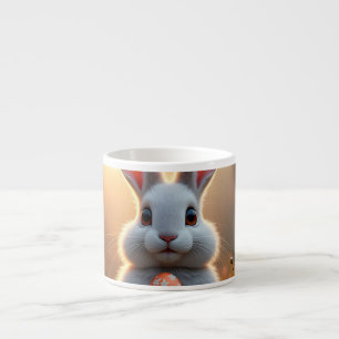Tasse Expresso Lapin de Pâques joyeux dans la magie du printemps