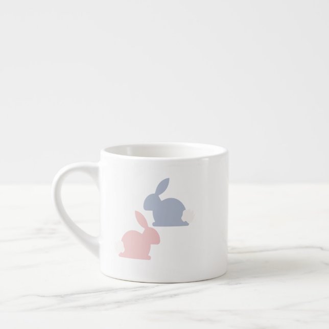 Tasse Expresso Lapins de Pâques mignons (Gauche)