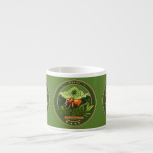 Tasse Expresso L'art des éléphants personnalisés