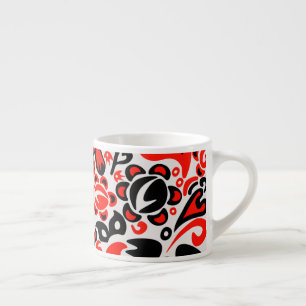 Tasse Expresso L'art populaire ukrainien motif floral abstact