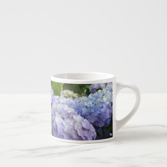 Tasse Expresso Lavande & Lilac Hortensia Hydrangea Fleurs (Droite)