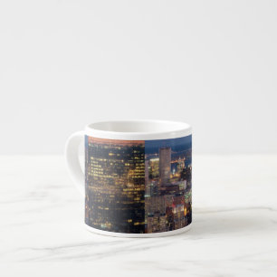 Tasse Expresso Le bâtiment de Boston avec la lumière traîne su