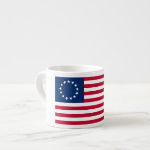 Tasse Expresso Le Cercle des étoiles, drapeau américain par Betsy