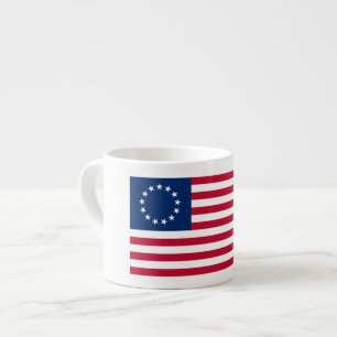 Tasse Expresso Le Cercle d'étoiles, Drapeau américain par Betsy R