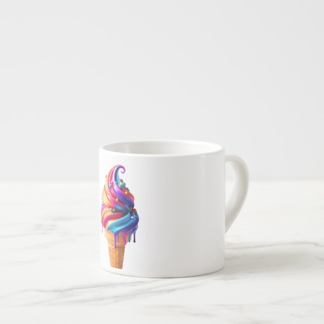 Tasse Expresso Le cône de glace classique de SlipperyJoe's vibran (Devant droit)