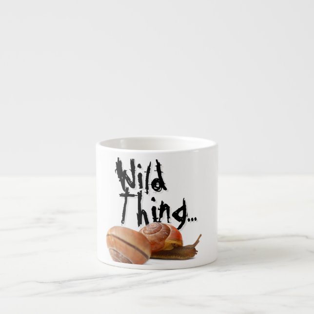 Tasse Expresso Le côté sauvage d'un escargot (Devant)