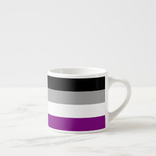 Tasse Expresso Le drapeau de fierté asexuel de SlipperyJoe met l'