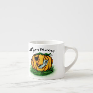 Tasse Expresso Le fantôme d'Halloween, chauve-souris, fantôme et