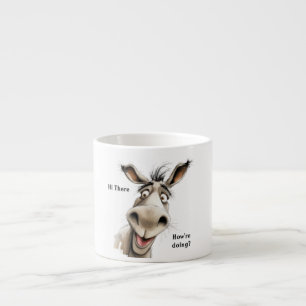 Tasse Expresso Le mignon Donkey dit Salut, comment vas-tu.