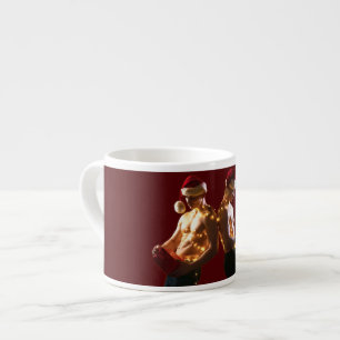 Tasse Expresso Le Noël dos à dos des hommes torse nu de SlipperyJ