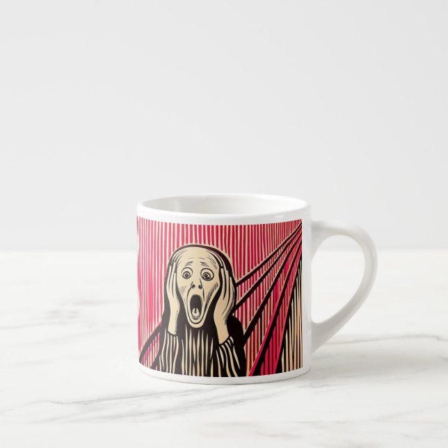 Tasse Expresso Le style d'illusion d'optique Scream MUNCH BAUHAUS (Droite)