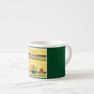 Tasse Expresso Le ton chaud et célébratoire de Kwanzaa de Slipper