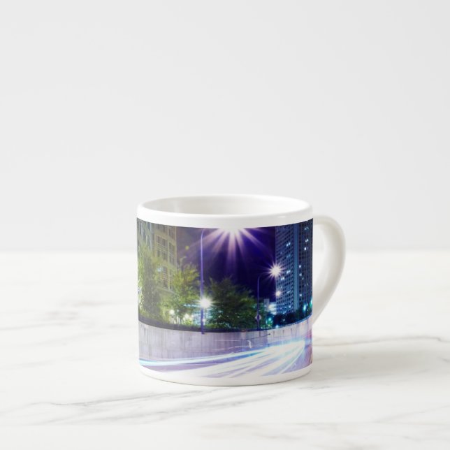 Tasse Expresso Le trafic brouillé la nuit (Devant droit)