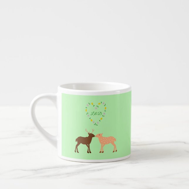 Tasse Expresso Les Deux et Daisy Heart Custom (Gauche)