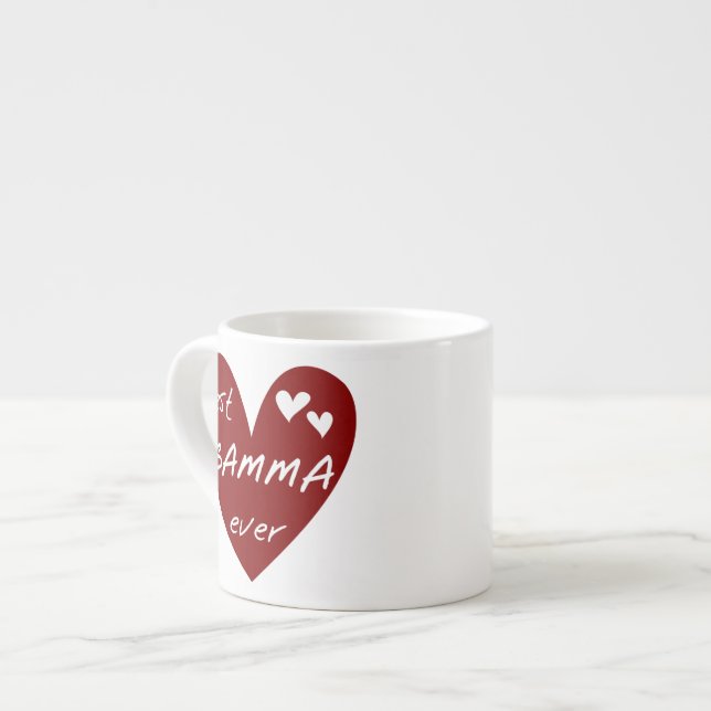 Tasse Expresso Les meilleurs cadeaux de gamma de coeur rouge (Devant gauche)