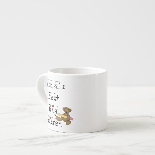Tasse Expresso Les meilleurs cadeaux de la grande soeur du monde (Devant gauche)