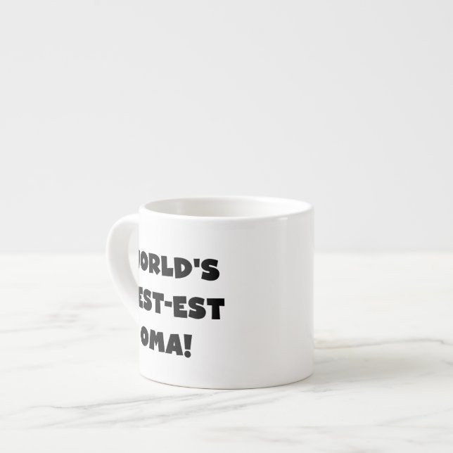 Tasse Expresso Les meilleurs cadeaux Oma Noir ou Blanc du monde (Devant gauche)