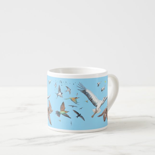Tasse Expresso Les oiseaux migrateurs suivent leurs vols (Devant droit)