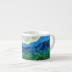 Tasse Expresso Les oliviers de Van Gogh dans un paysage montagneu