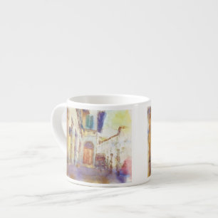 Tasse Expresso Les vues de Florence ont fait dans l'aquarelle